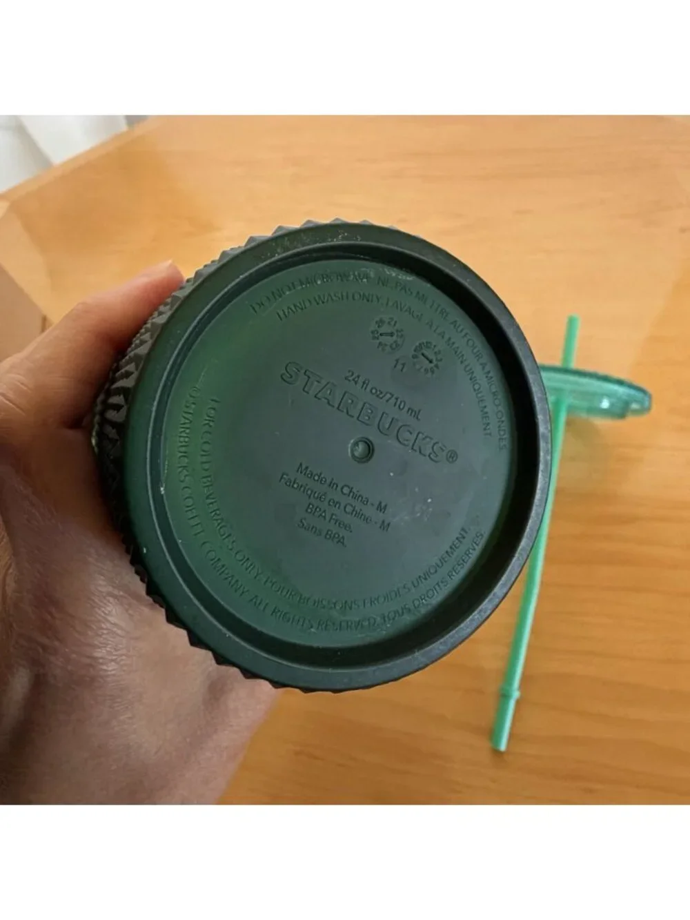 Starbucks 2022 Green Waxberry Ombre Gradient Studded 24oz Venti Tumbler Travel
